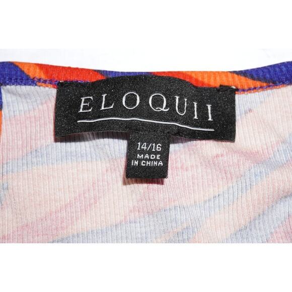 Eloquii Orange & Purple Zebra Print Halter Top – Size 14/16 - Picture 8 of 8